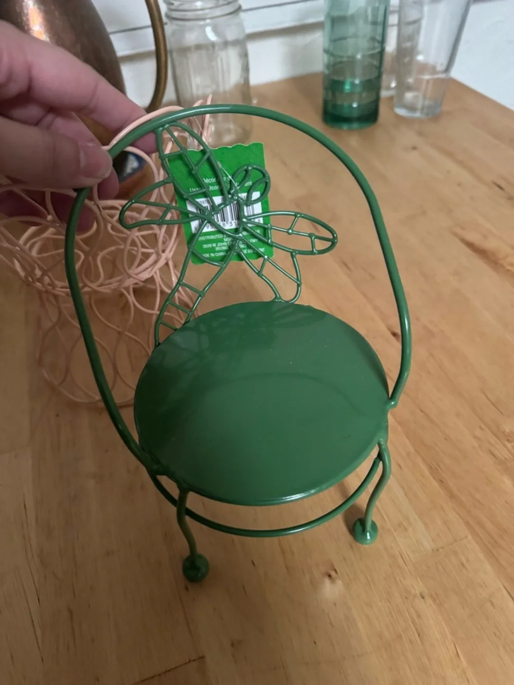 Ashland Green and Blush Metal Tabletop Chairs (NWT) - Picture 3 of 7